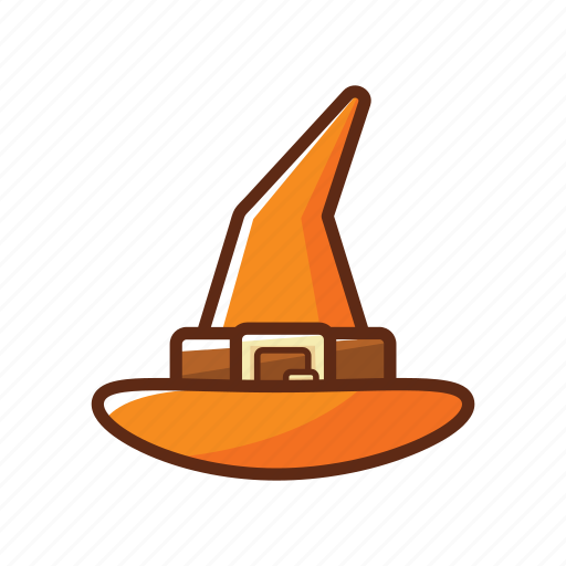 Belt, halloween, hat, orange, scary, spooky, witch icon - Download on Iconfinder