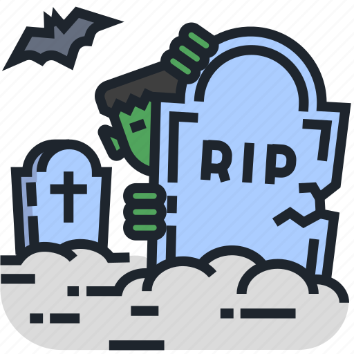 Frankenstein, grave, graveyard, halloween, spooky, zombie, horror icon - Download on Iconfinder