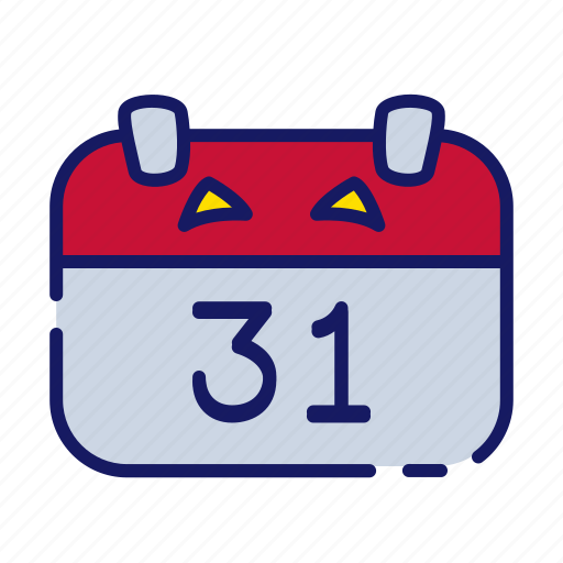Scary, halloween, party, spooky, calendar, halloween party, ghost icon - Download on Iconfinder