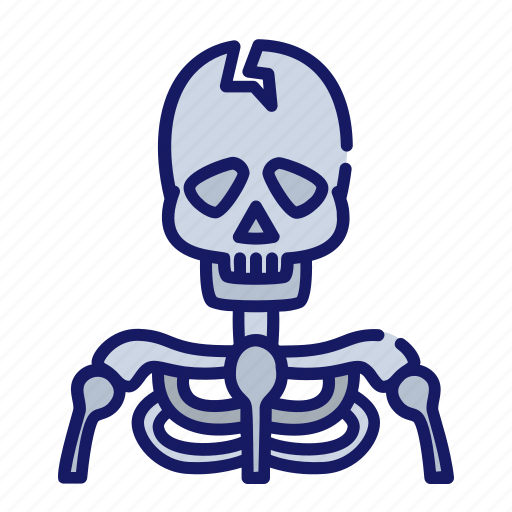 Scary, dead, skeleton, bone, death, skull, halloween icon - Download on Iconfinder