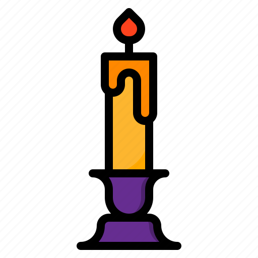 Burn, candle, flame, halloween, lighting icon - Download on Iconfinder