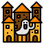 castle, ghost, halloween, house, huanted 