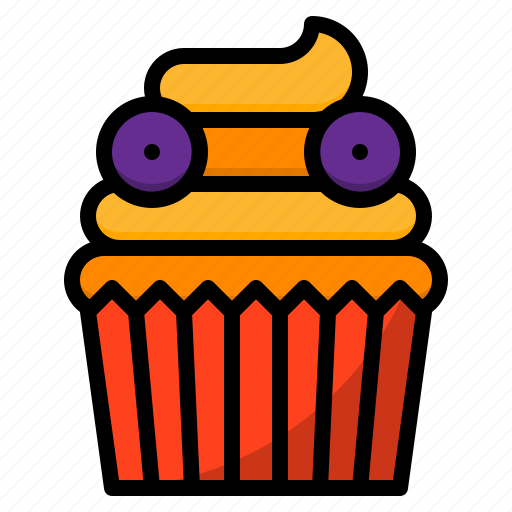 Cake, cup, decoration, dessert, halloween, kid icon - Download on Iconfinder