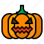 decoration, halloween, head, lighting, pumpkin 