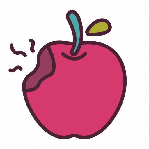 Apple, bite, fruit, halloween, horror, poison, scary icon - Download on Iconfinder