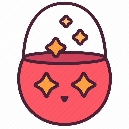 Bucket, candy, halloween, kid, pumpkin, treat, trict icon - Download on Iconfinder