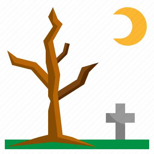 Dead, graveyard, halloween, night, tree icon - Download on Iconfinder