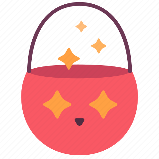 Bucket, candy, halloween, kid, pumpkin, treat, trict icon - Download on Iconfinder
