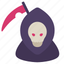 death, ghost, halloween, hunter, reaper, scary, sickle
