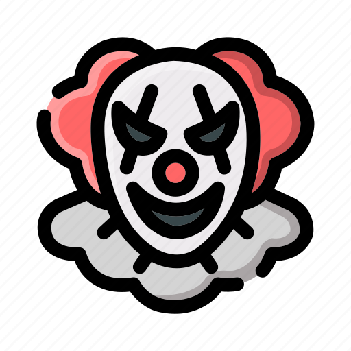 Clown, scary, halloween, character, evil, monster, joker icon - Download on Iconfinder