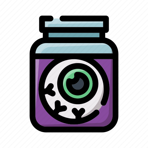 Eye, jar, halloween, horror, glass, decoration, eyeball icon - Download on Iconfinder