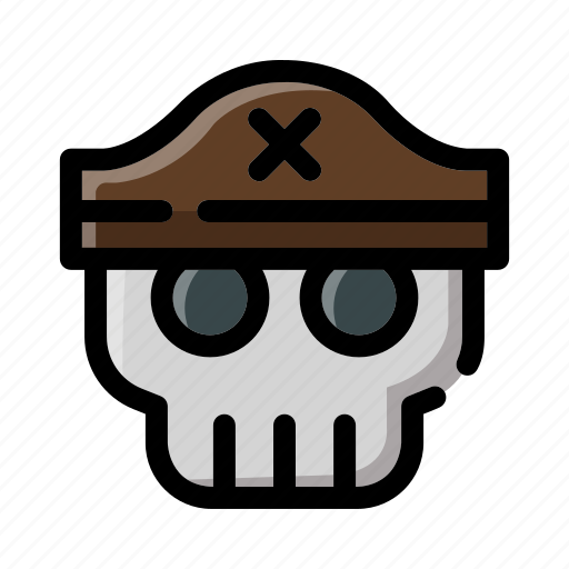Pirate, skull, bone, skeleton, halloween, horror, cross icon - Download on Iconfinder
