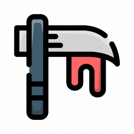 Scythe, horror, scary, death, halloween, equipment, creepy icon - Download on Iconfinder