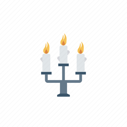 Candelabra, candles, flames, light icon - Download on Iconfinder