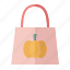 halloween, bag, shopping, treat, pumpkin, sale, buy, store, paper bag 