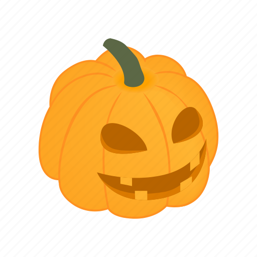 Autumn, halloween, isometric, lantern, orange, organic, pumpkin icon - Download on Iconfinder