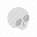 bone, death, halloween, head, isometric, medical, skull 