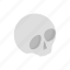 bone, death, halloween, head, isometric, medical, skull 