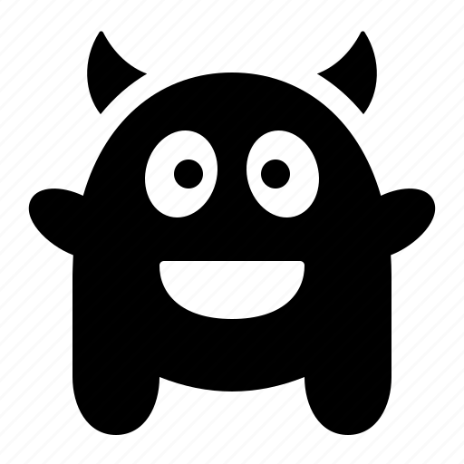 Monster, cute, horn, character, halloween icon - Download on Iconfinder