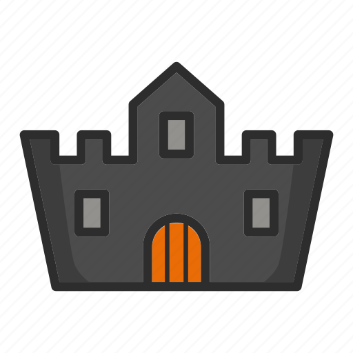 Halloween, house, castle, ghost, tower, gothic, black icon - Download on Iconfinder