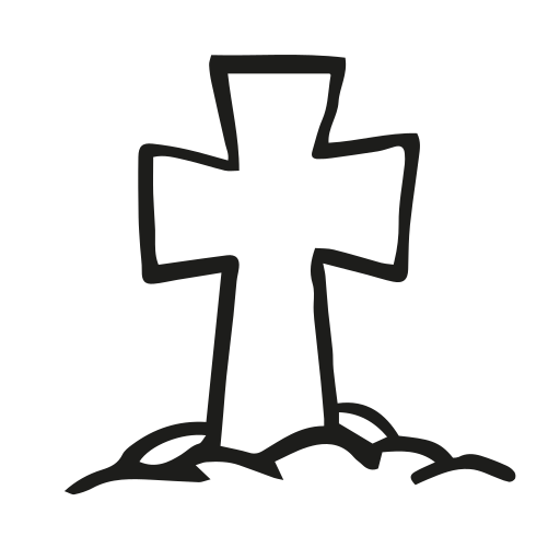 Horror, tombstone, cross, halloween, scary, tomb, skeleton icon - Free download