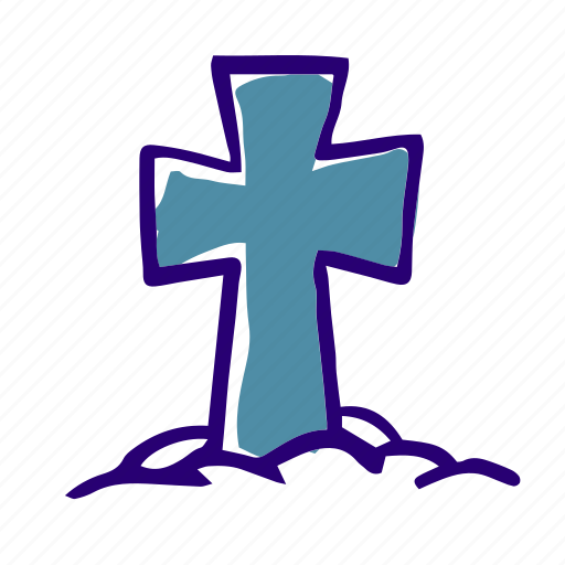 Cross, halloween, horror, scary, skeleton, tomb, tombstone icon - Download on Iconfinder
