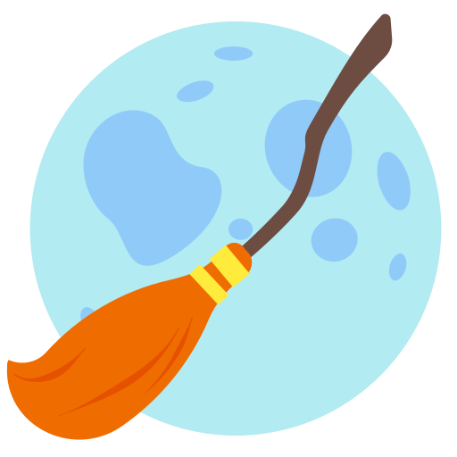 Broom, holidays, halloween, moon icon - Free download