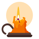 candle, holidays, flame, halloween