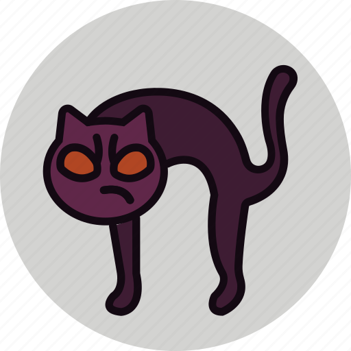 Angry, bad, black cat, cat, evil, halloween, kitty icon - Download on Iconfinder