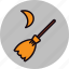 broom, fly, flying, halloween, moon, spell, witch 