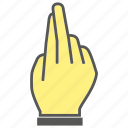 finger, gesture, hand, index finger, two