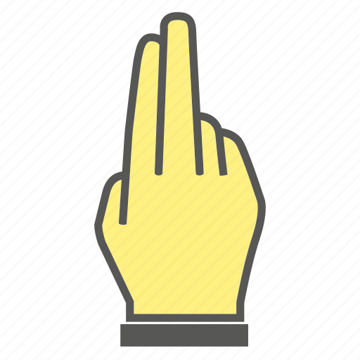 Finger, gesture, hand, touch, two icon - Download on Iconfinder