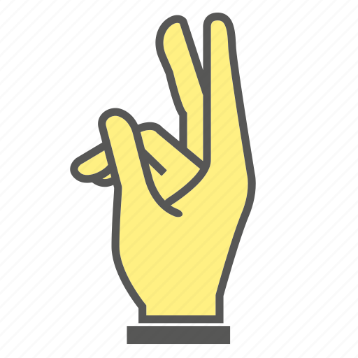 Finger, gesture, hand, index finger, two icon - Download on Iconfinder