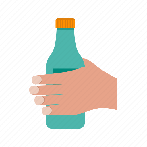 Bottle, cup, hand, holding, juice, mug, water icon - Download on Iconfinder