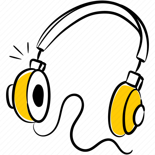 Music, headphones, headset, earphones, device illustration - Download on Iconfinder