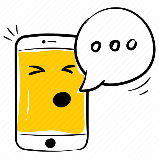 Mobile chat, conversation, let’s chat, messaging, communication illustration - Download on Iconfinder