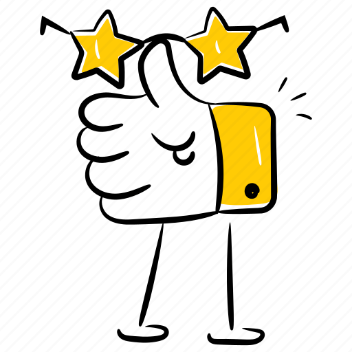 Positive feedback, review, good feedback, response, thumbs up illustration - Download on Iconfinder