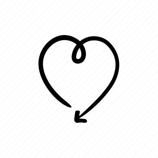 Arrow, scribble, doodle, heart, love, destiny, fate icon - Download on Iconfinder