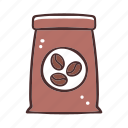 coffee, drink, sack, ingredient, grain