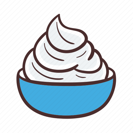 Whipped cream, food, cooking, ingredient, dairy, milk icon - Download on Iconfinder