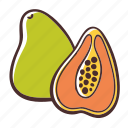 papaya, fruit, food, healthy, organic, tropical