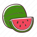 watermelon, fruit, food, healthy, organic, slice