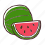 watermelon, fruit, food, healthy, organic, slice 