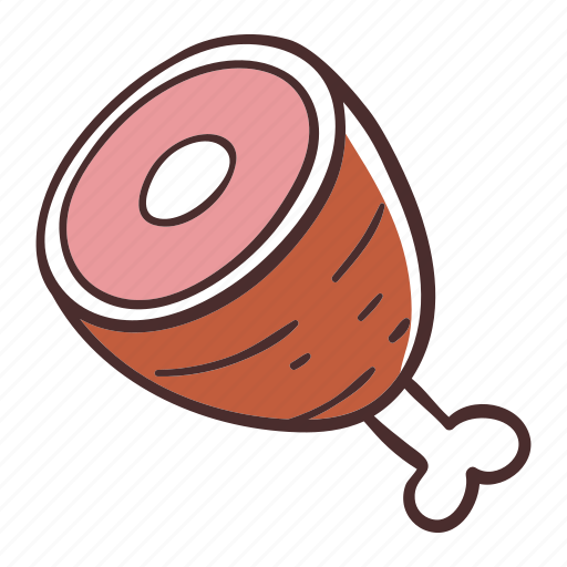 Pork, pork leg, meat, food, cooking icon - Download on Iconfinder