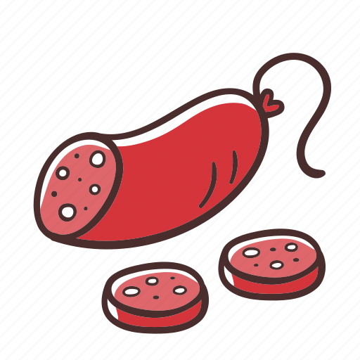Salami, meat, food, cooking, meat product icon - Download on Iconfinder