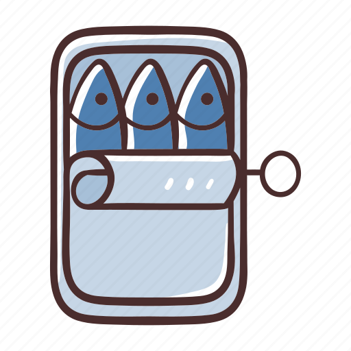 Canned, seafood, sea, cooking, ingredient, sardines icon - Download on Iconfinder