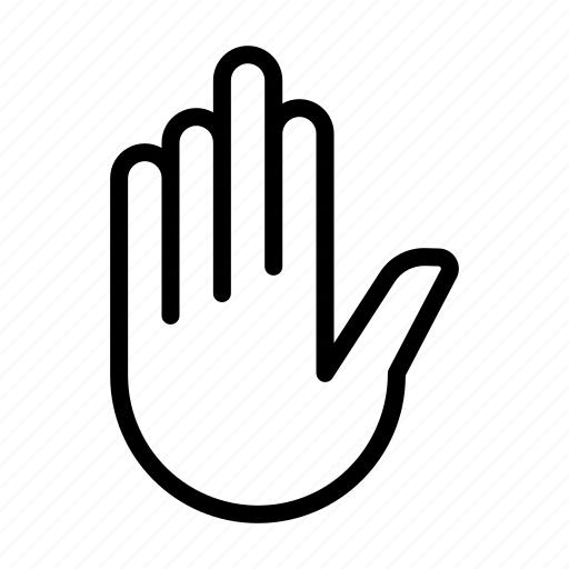 Stop, hand, adblock, palm, sign, gesture, block icon - Download on Iconfinder