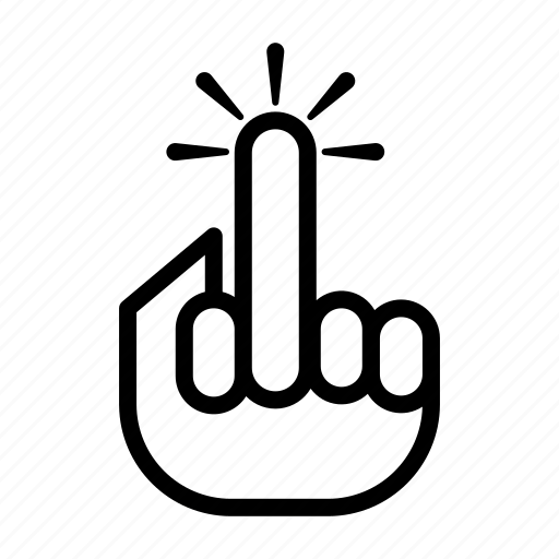 Fuck you, middle, finger, gesture, drag, touch icon - Download on Iconfinder
