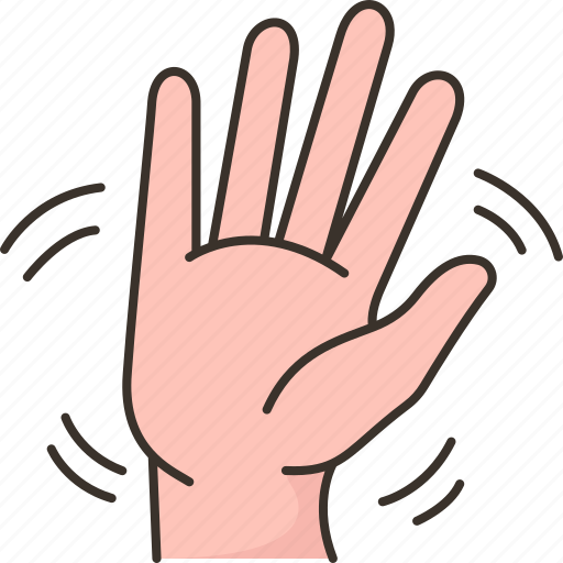 Bye, farewell, greeting, palm, gesture icon - Download on Iconfinder