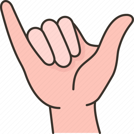 Hang, loose, shaka, sign, friendly icon - Download on Iconfinder